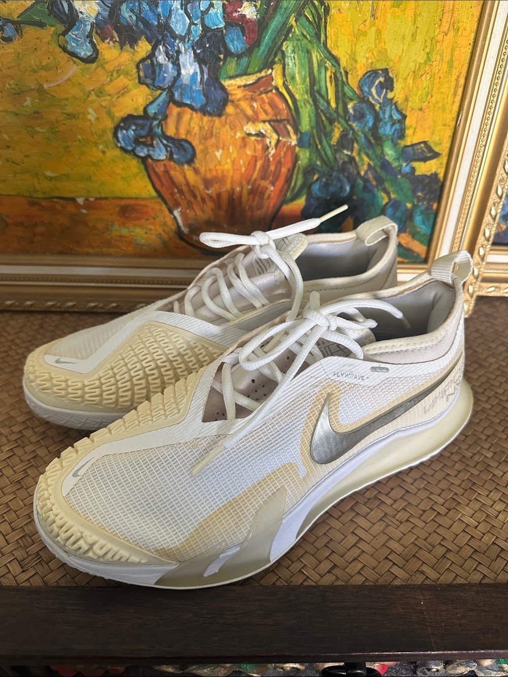 Nike women’s White and Silver Vapor Pro tennis shoes